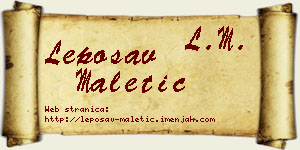 Leposav Maletić vizit kartica